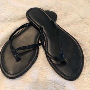 Black flip flops. Banana republic Size 8